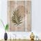 Designart - Abstract Sun and Moon With Green Leaf II - Modern Print on Natural Pine Wood